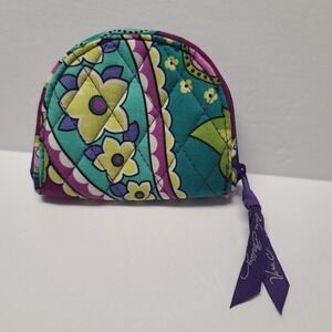 Vera Bradley Change Purse Paisley Quilted Zip Closure Inside Pocket
